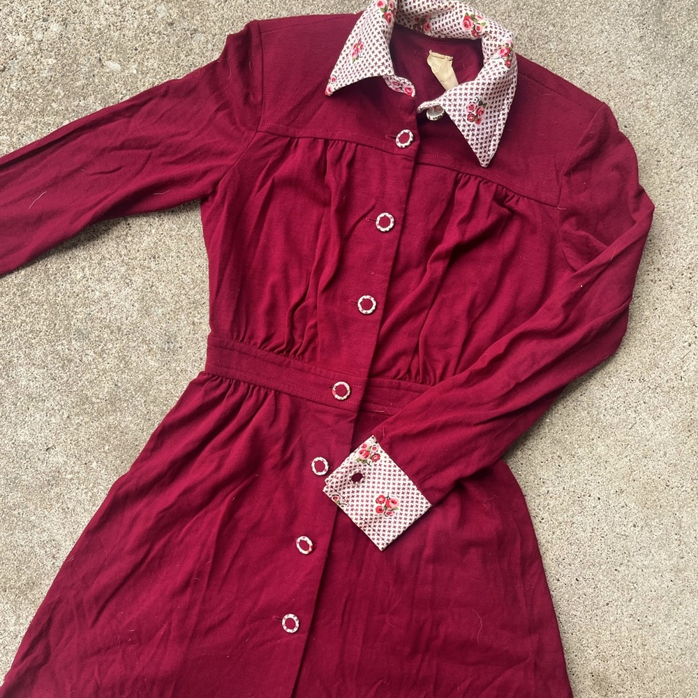 Maroon mini dress